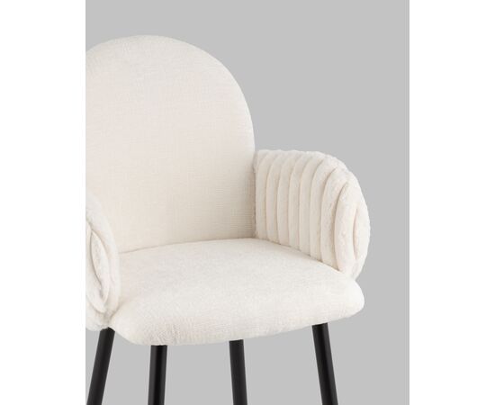 Стул полубарный Wave Stripes букле белый, изображение 33 | Интернет магазин мебели и декора LifeDekor