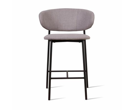 Стул полубарный Adele, рогожка wellton 912, серый, изображение 2 | Интернет магазин мебели и декора LifeDekor