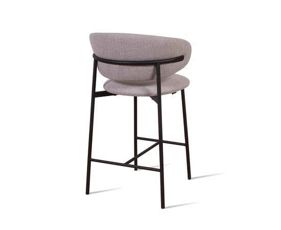 Стул полубарный Adele, рогожка wellton 912, серый, изображение 5 | Интернет магазин мебели и декора LifeDekor