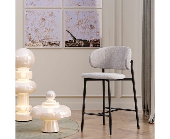 Стул полубарный Adele, рогожка wellton 912, серый, изображение 14 | Интернет магазин мебели и декора LifeDekor