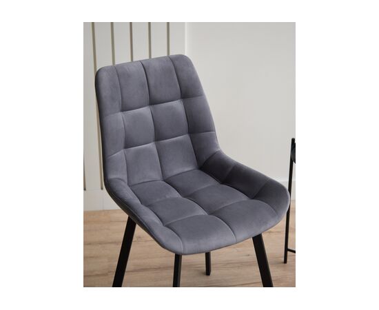 Стул на металлокаркасе Челси П темно-серый (zd 995) / черный np, изображение 7 | Интернет магазин мебели и декора LifeDekor