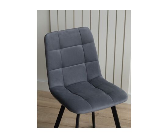 Стул на металлокаркасе Чилли темно-серый / черный, изображение 7 | Интернет магазин мебели и декора LifeDekor