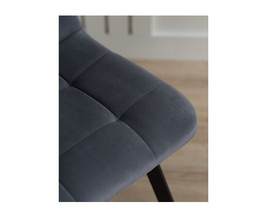 Стул на металлокаркасе Чилли темно-серый / черный, изображение 8 | Интернет магазин мебели и декора LifeDekor