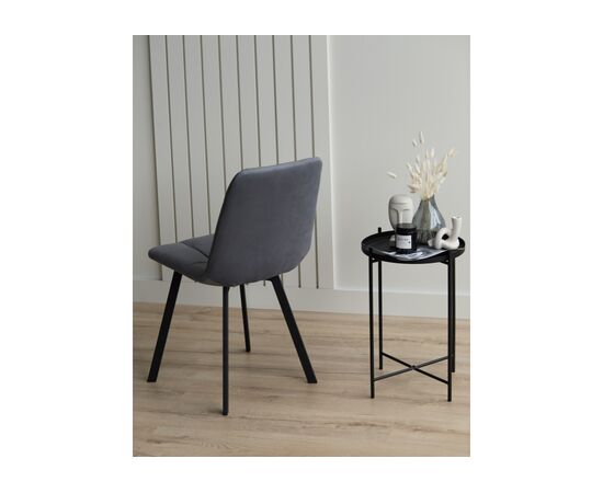 Стул на металлокаркасе Чилли темно-серый / черный, изображение 9 | Интернет магазин мебели и декора LifeDekor