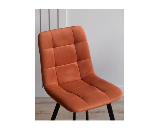 Стул на металлокаркасе Чилли терракотовый / черный, изображение 7 | Интернет магазин мебели и декора LifeDekor