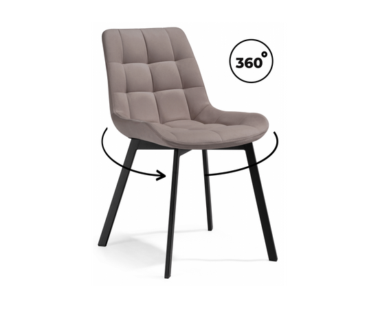 Стул на металлокаркасе Стронг вращающийся латте hl 70 / черный каркас | Интернет магазин мебели и декора LifeDekor