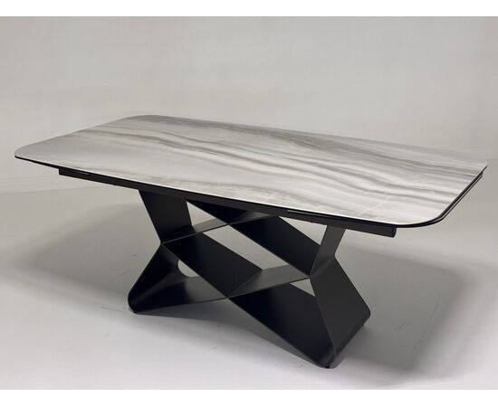 Стол ABSALON 180 ICE AGATE, керамика, стекло / Шоколадное золото каркас, ®DISAUR, изображение 2 | Интернет магазин мебели и декора LifeDekor