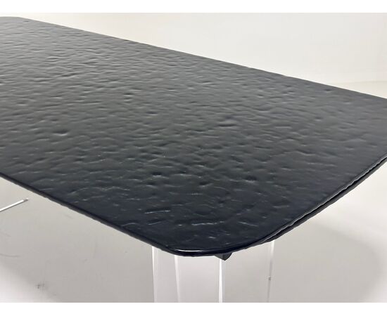 Стол LAURITS 200 GREY, стекло BUBBLE  / Прозрачный каркас ®DISAUR, изображение 5 | Интернет магазин мебели и декора LifeDekor