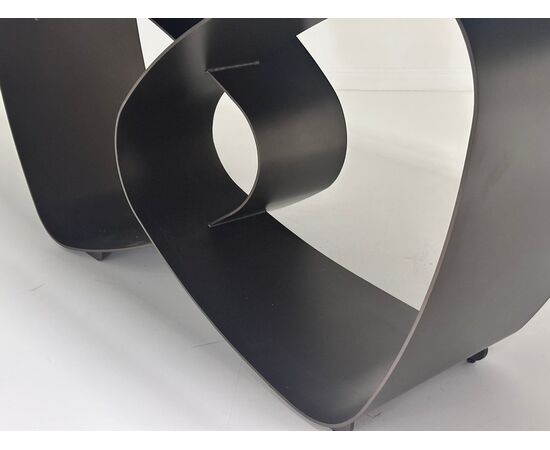 Стол TOVE 240 GREY, стекло BUBBLE  / Шоколадное золото каркас ®DISAUR, изображение 3 | Интернет магазин мебели и декора LifeDekor