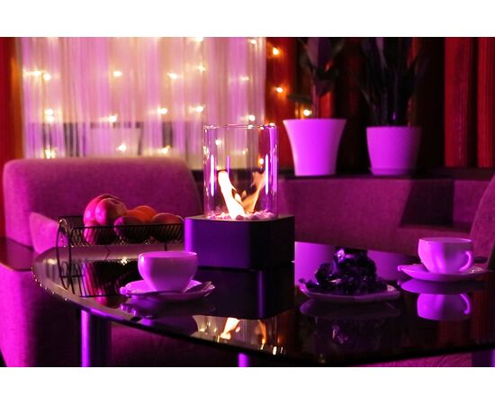 Биокамин настольный "SQUARE", 17x17x25,5 см, из металла, стекла, изображение 12 | Интернет магазин мебели и декора LifeDekor