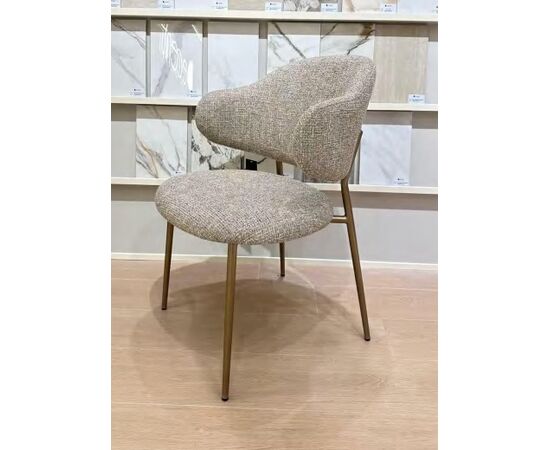 Стул SIENA MOHAIR-103 светлый латте, ткань / шампань, ®DISAUR | Интернет магазин мебели и декора LifeDekor