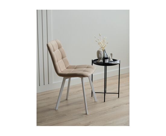 Стул на металлокаркасе Чилли бежевый / белый, изображение 3 | Интернет магазин мебели и декора LifeDekor