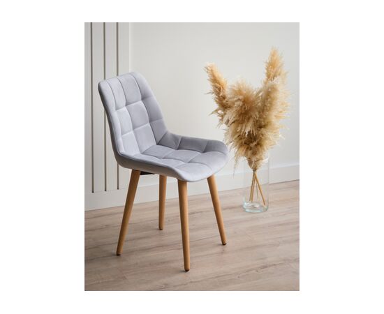 Стул деревянный Челси светло-серый (zd 960) / светлое дерево np, изображение 3 | Интернет магазин мебели и декора LifeDekor