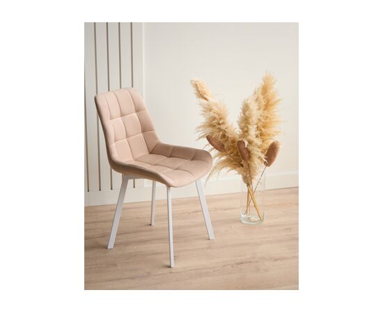 Стул на металлокаркасе Челси 360 П бежевый (zd 210) / белый np, изображение 2 | Интернет магазин мебели и декора LifeDekor