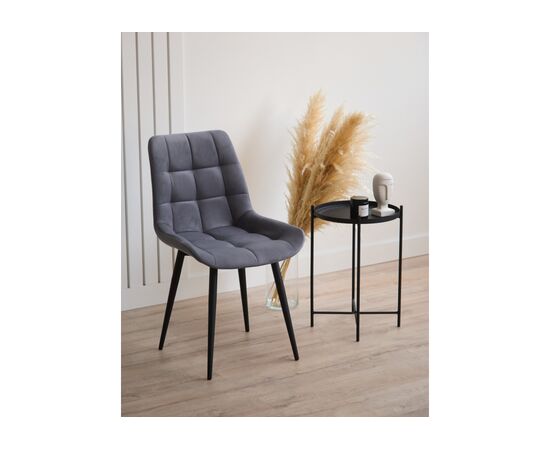 Стул на металлокаркасе Челси К темно-серый (zd 995) / черный np, изображение 2 | Интернет магазин мебели и декора LifeDekor