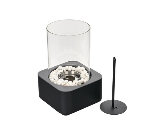 Биокамин настольный "SQUARE", 17x17x25,5 см, из металла, стекла, изображение 3 | Интернет магазин мебели и декора LifeDekor