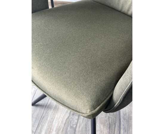 Стул KINNET 360 град. поворот.  MOHAIR-353 / CASTEL-39 Зеленый,ткань/ Тем.-серый каркас, ®DISAUR, изображение 3 | Интернет магазин мебели и декора LifeDekor