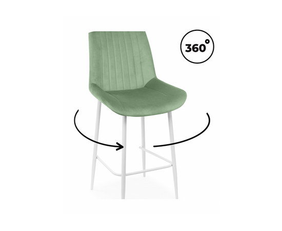 Барный стул Седа 360 фисташковый (zd 651) / белый np | Интернет магазин мебели и декора LifeDekor
