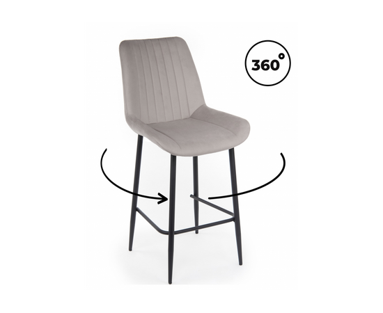 Барный стул Седа 360 латте (zd 290) / черный np | Интернет магазин мебели и декора LifeDekor