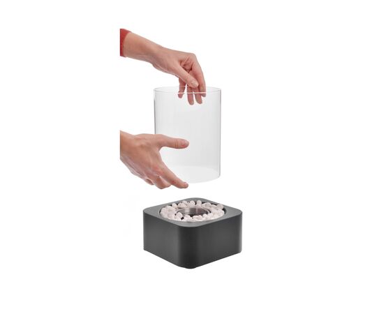 Биокамин настольный "SQUARE", 17x17x25,5 см, из металла, стекла, изображение 10 | Интернет магазин мебели и декора LifeDekor