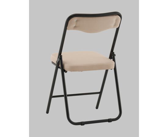 Стул складной Джонни велюр велютто бежевый каркас черный матовый, изображение 7 | Интернет магазин мебели и декора LifeDekor