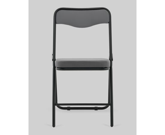 Стул складной Джонни велюр велютто темно-серый каркас черный матовый, изображение 3 | Интернет магазин мебели и декора LifeDekor