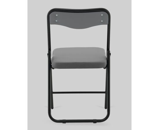 Стул складной Джонни велюр велютто темно-серый каркас черный матовый, изображение 4 | Интернет магазин мебели и декора LifeDekor