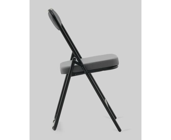 Стул складной Джонни велюр велютто темно-серый каркас черный матовый, изображение 5 | Интернет магазин мебели и декора LifeDekor