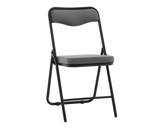 Стул складной Джонни велюр велютто темно-серый каркас черный матовый | Интернет магазин мебели и декора LifeDekor