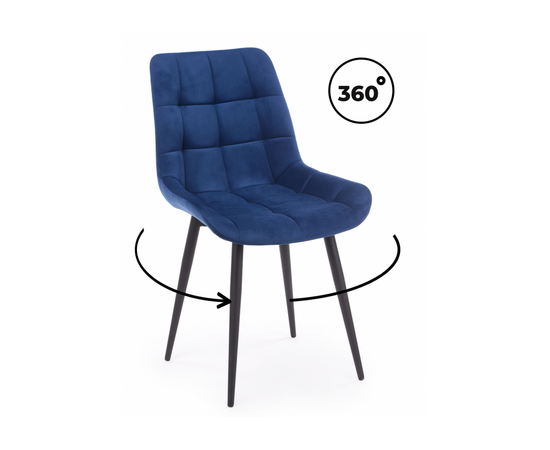 Стул на металлокаркасе Челси 360 К синий (zd 798) / черный np | Интернет магазин мебели и декора LifeDekor