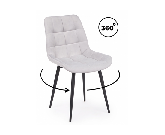 Стул на металлокаркасе Челси 360 К светло-серый (zd 960) / черный np | Интернет магазин мебели и декора LifeDekor