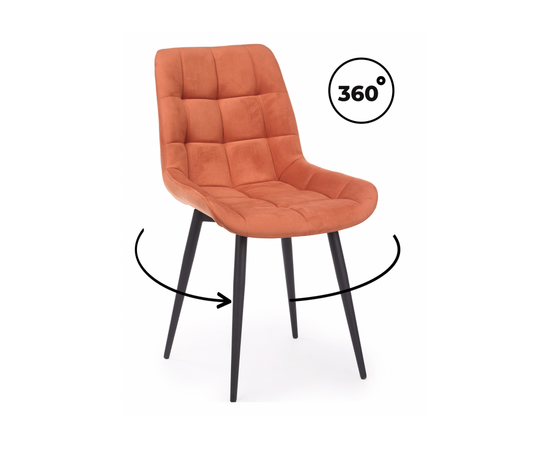 Стул на металлокаркасе Челси 360 К терракотовый (zd 432) / черный np | Интернет магазин мебели и декора LifeDekor
