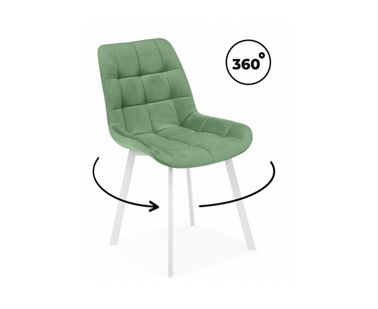 Стул на металлокаркасе Челси 360 П фисташковый (zd 651) / белый np | Интернет магазин мебели и декора LifeDekor