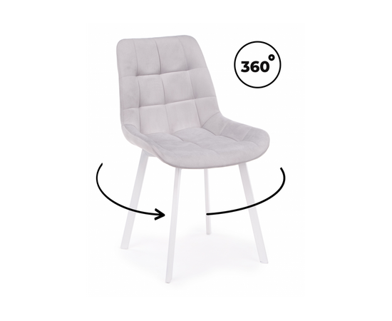 Стул на металлокаркасе Челси 360 П светло-серый (zd 960) / белый np | Интернет магазин мебели и декора LifeDekor