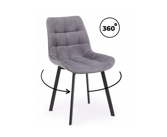 Стул на металлокаркасе Челси 360 П темно-серый (zd 995) / черный np | Интернет магазин мебели и декора LifeDekor