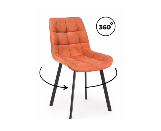 Стул на металлокаркасе Челси 360 П терракотовый (zd 432) / черный np | Интернет магазин мебели и декора LifeDekor