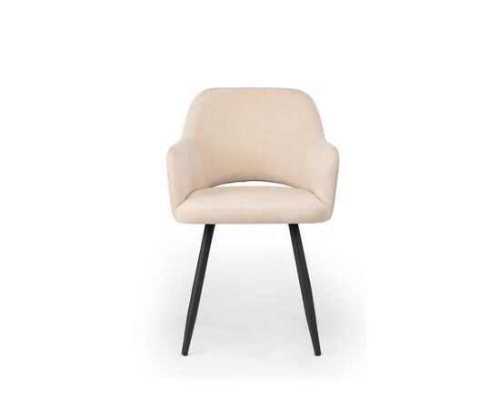 Стул на металлокаркасе Эолин 360 бежевый (glory 03) / черный, изображение 3 | Интернет магазин мебели и декора LifeDekor