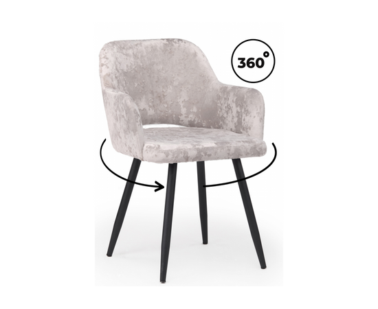 Стул на металлокаркасе Эолин 360 латте (simple 008) / черный | Интернет магазин мебели и декора LifeDekor