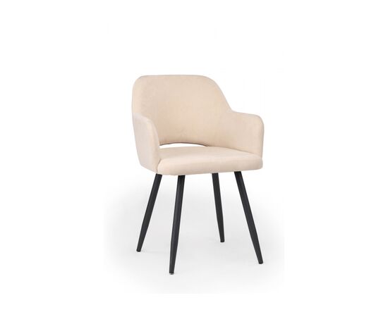 Стул на металлокаркасе Эолин бежевый (glory 03) / черный | Интернет магазин мебели и декора LifeDekor