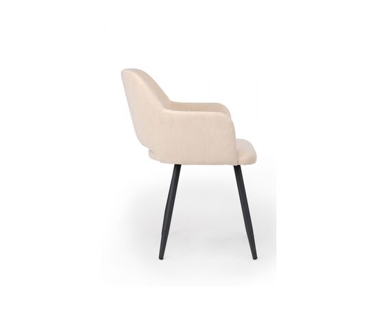 Стул на металлокаркасе Эолин бежевый (glory 03) / черный, изображение 3 | Интернет магазин мебели и декора LifeDekor