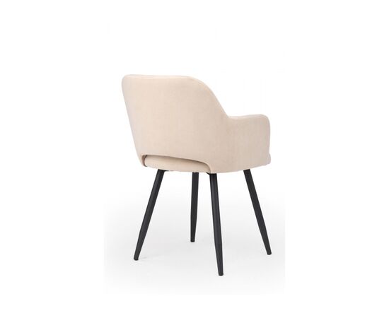 Стул на металлокаркасе Эолин бежевый (glory 03) / черный, изображение 4 | Интернет магазин мебели и декора LifeDekor