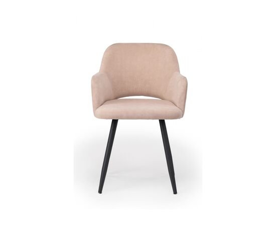 Стул на металлокаркасе Эолин латте (glory 10) / черный, изображение 2 | Интернет магазин мебели и декора LifeDekor