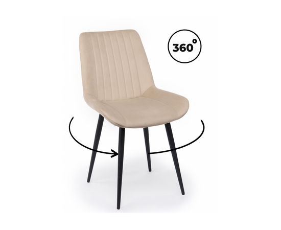 Стул на металлокаркасе Седа 360 бежевый (zd 210) / черный np | Интернет магазин мебели и декора LifeDekor