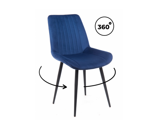 Стул на металлокаркасе Седа 360 синий (zd 798) / черный np | Интернет магазин мебели и декора LifeDekor