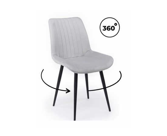 Стул на металлокаркасе Седа 360 светло-серый (zd 960) / черный np | Интернет магазин мебели и декора LifeDekor