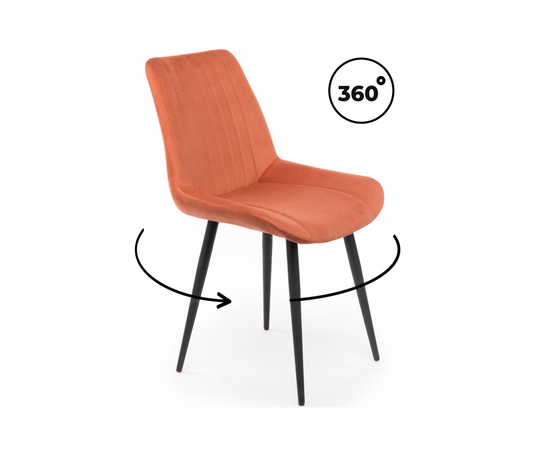 Стул на металлокаркасе Седа 360 терракотовый (zd 432) / черный np | Интернет магазин мебели и декора LifeDekor