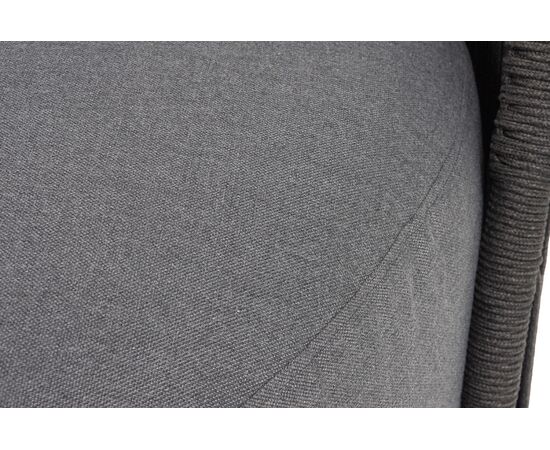 "Монтелла" кресло плетеное из роупа, каркас алюминий темно-серый (RAL7024) муар, роуп темно-серый круглый, ткань темно-серая 027, изображение 8 | Интернет магазин мебели и декора LifeDekor