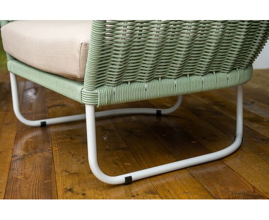 "Фиджи" лаунж-зона 5-местная плетеная из роупа (веревки), каркас алюминиевый светло-серый, роуп зеленый (4204), изображение 17 | Интернет магазин мебели и декора LifeDekor