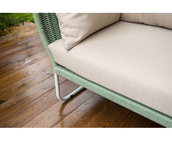 "Фиджи" лаунж-зона 5-местная плетеная из роупа (веревки), каркас алюминиевый светло-серый, роуп зеленый (4204), изображение 20 | Интернет магазин мебели и декора LifeDekor