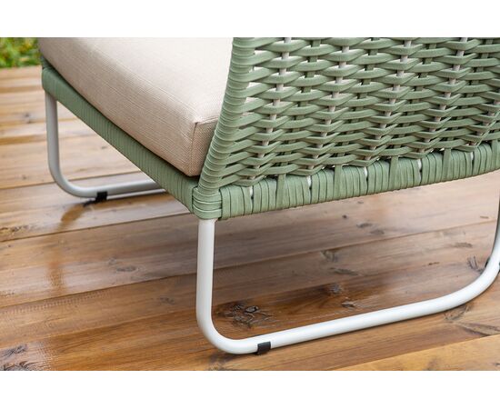 "Фиджи" лаунж-зона 5-местная плетеная из роупа (веревки), каркас алюминиевый светло-серый, роуп зеленый (4204), изображение 21 | Интернет магазин мебели и декора LifeDekor